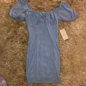 Baby blue eyelet dress
